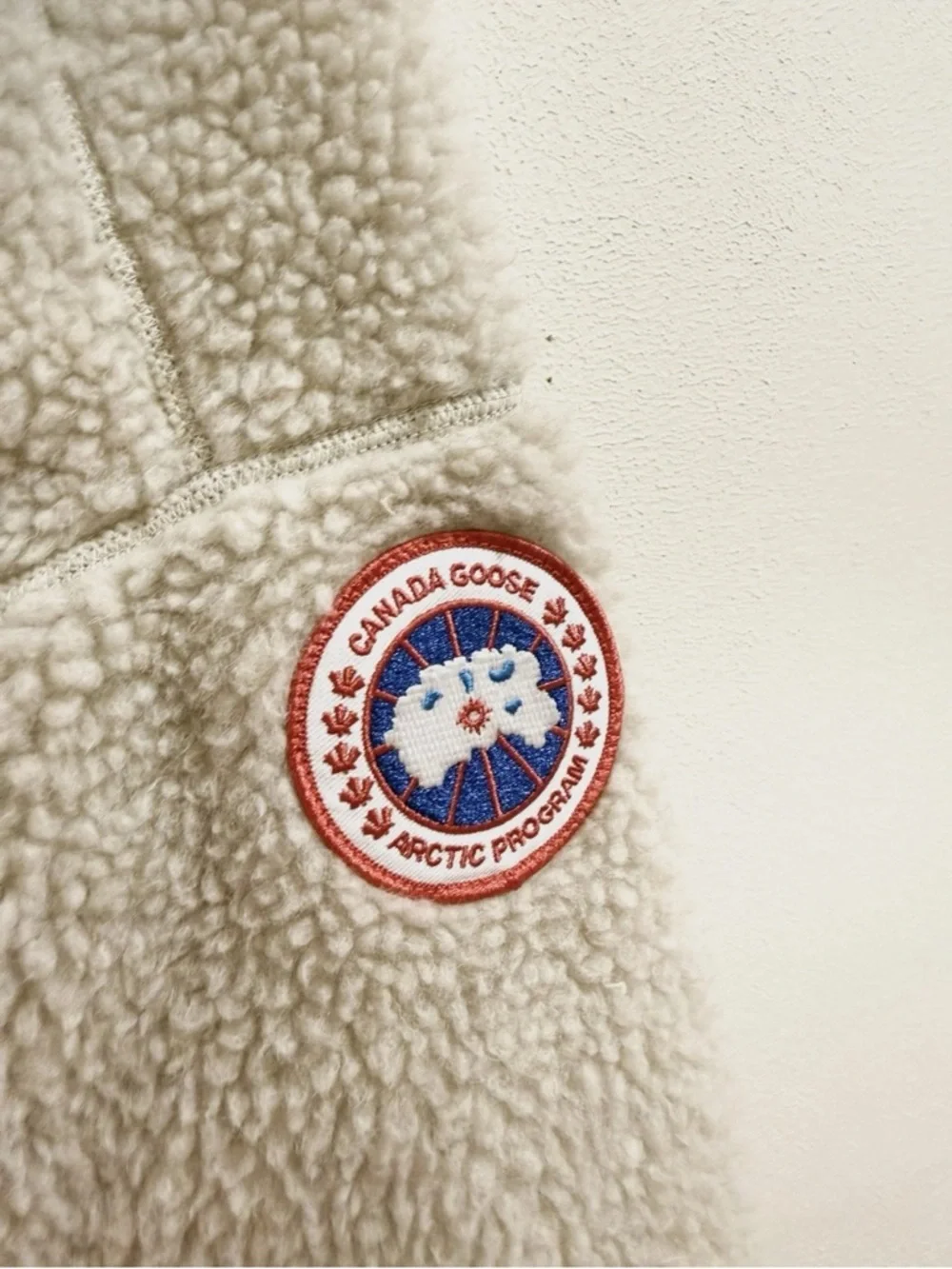 Canada Goose Simcoe Cream Fleece Zip Up Jacket Size Small Women’s $695 - Picture 3 of 4